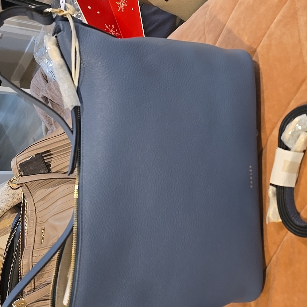 Radley Blue Leather Shoulder Bag